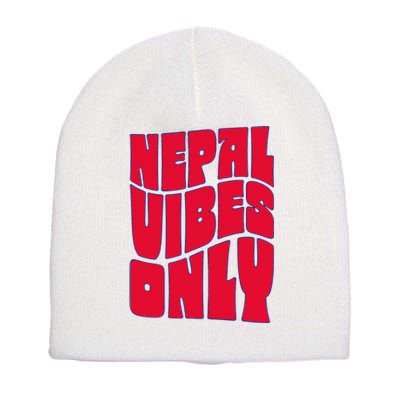 Nepal Nepali Flag Short Acrylic Beanie