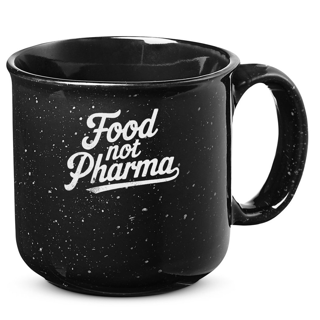 Natural Nutrition Food Not Pharma  15oz Campfire Ceramic Mug