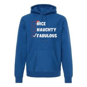 Nice Naughty Fabulous List Santa Christmas Xmas Pjs Gift Premium Hoodie