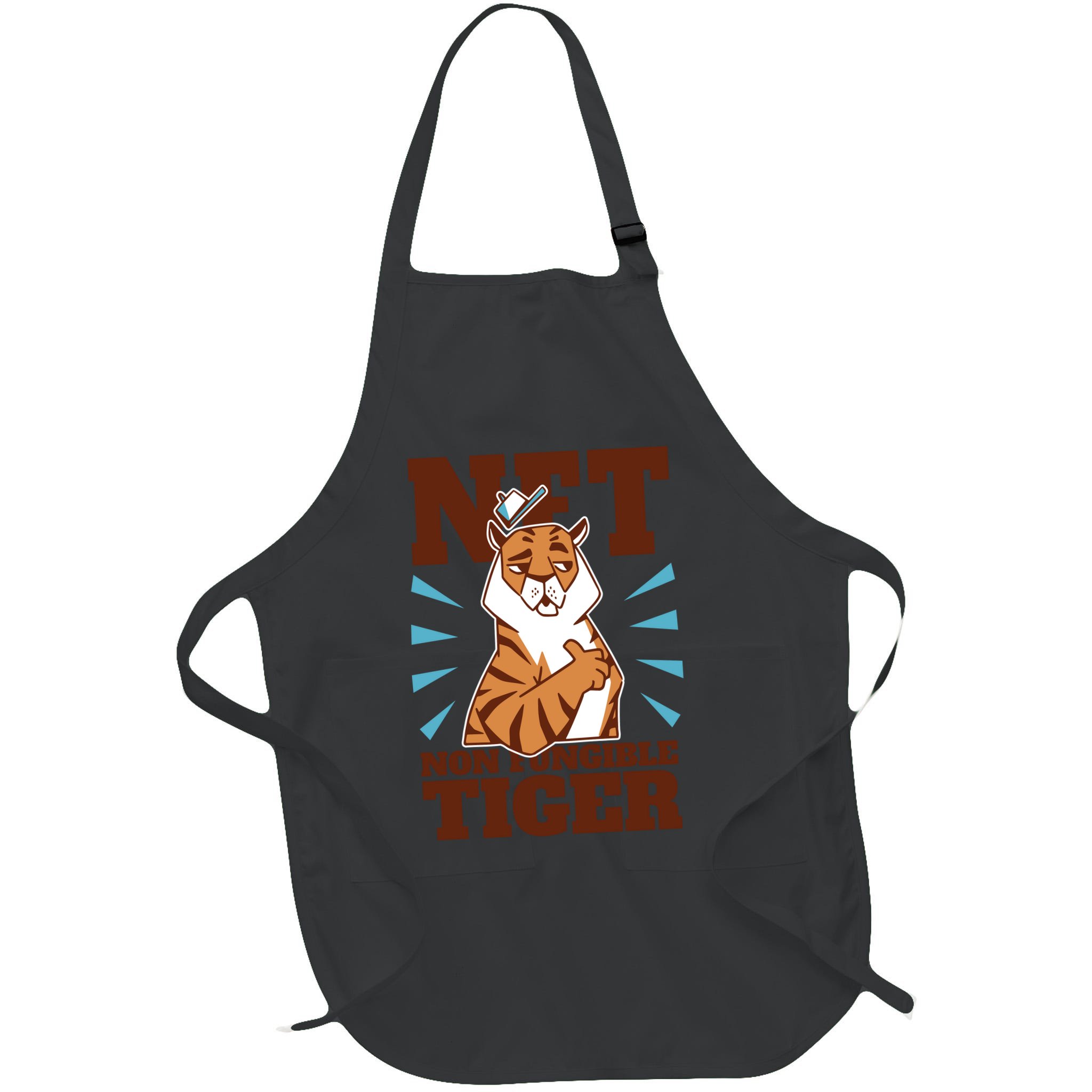 NFT Non Fungible Tiger Funny Crypto Apron