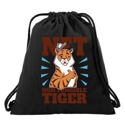 NFT Non Fungible Tiger Funny Crypto Drawstring Bag