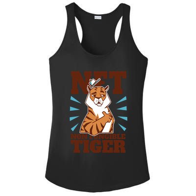 NFT Non Fungible Tiger Funny Crypto Ladies PosiCharge Competitor Racerback Tank