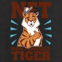 NFT Non Fungible Tiger Funny Crypto 25L Jumbo Tote