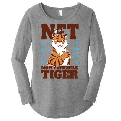 NFT Non Fungible Tiger Funny Crypto Women's Perfect Tri Tunic Long Sleeve Shirt