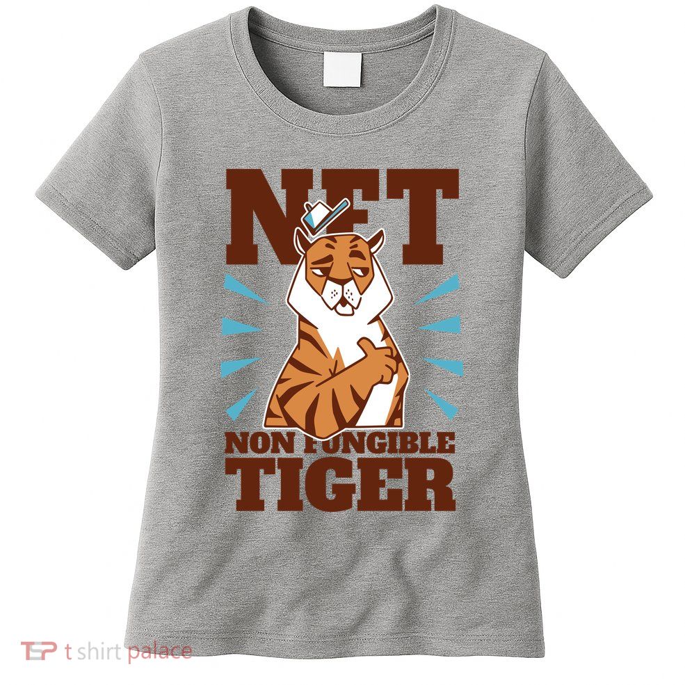 NFT Non Fungible Tiger Funny Crypto Womens T-Shirt