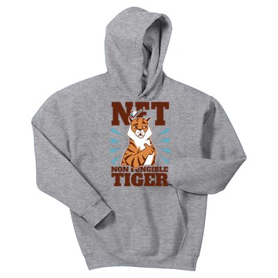 NFT Non Fungible Tiger Funny Crypto Kids Hoodie