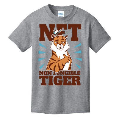 NFT Non Fungible Tiger Funny Crypto Kids T-Shirt