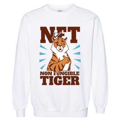 NFT Non Fungible Tiger Funny Crypto Garment-Dyed Sweatshirt