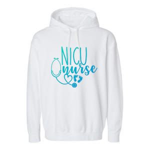 Nicu Nurse Gift With Cute Feet Design Garment-Dyed Fleece Hoodie