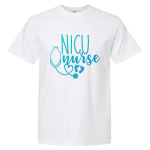 Nicu Nurse Gift With Cute Feet Design Garment-Dyed Heavyweight T-Shirt