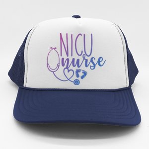 Nicu Nurse Gift With Cute Feet Design Trucker Hat