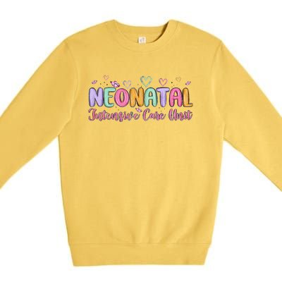 Nicu Nurse Groovy Nursing Neonatal Intensive Care Unit Premium Crewneck Sweatshirt