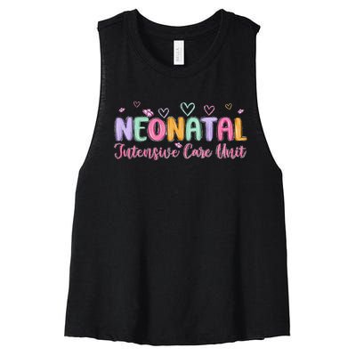 Nicu Nurse Groovy Nursing Neonatal Intensive Care Unit Women's Racerback Cropped Tank