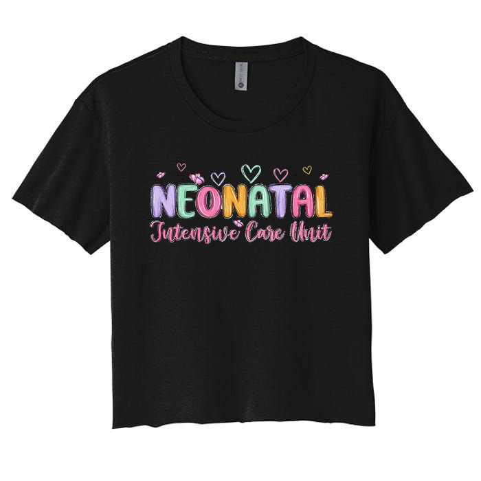 Nicu Nurse Groovy Nursing Neonatal Intensive Care Unit Women's Crop Top Tee