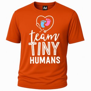 Nicu Nurse Great Gift Team_tiny Hu Gift Neonatal Icu Nursing Gift Cooling Performance Crew T-Shirt