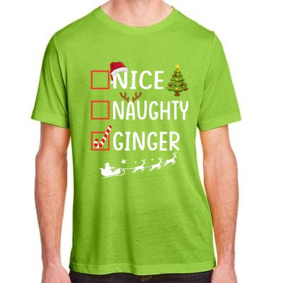 Naughty Nice Ginger Christmas Pajamas Funny Santa Claus Xmas Gift Adult ChromaSoft Performance T-Shirt