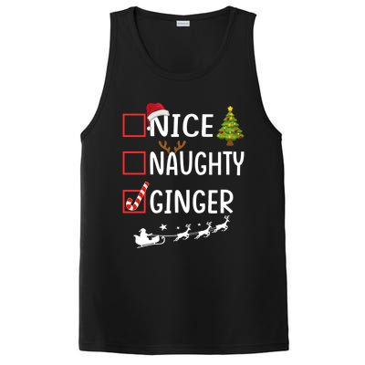 Naughty Nice Ginger Christmas Pajamas Funny Santa Claus Xmas Gift PosiCharge Competitor Tank