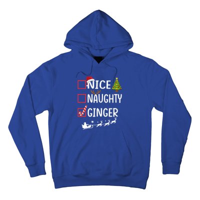 Naughty Nice Ginger Christmas Pajamas Funny Santa Claus Xmas Gift Hoodie