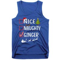 Naughty Nice Ginger Christmas Pajamas Funny Santa Claus Xmas Gift Tank Top