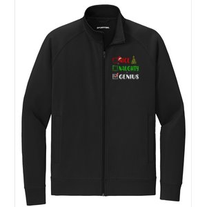 Nice Naughty Genius Christmas List Holiday Xmas 2024 Stretch Full-Zip Cadet Jacket