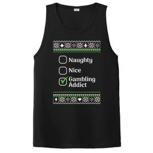 Naughty Nice Gambling Addict Christmas Funny Gift PosiCharge Competitor Tank