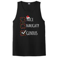 Nice Naughty Genius Christmas List Santa Claus Funny Xmas PosiCharge Competitor Tank