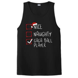 Nice Naughty Gaga Ball Player List Christmas Santa Claus Gift PosiCharge Competitor Tank