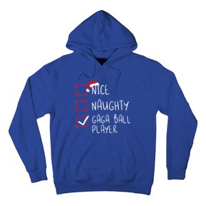 Nice Naughty Gaga Ball Player List Christmas Santa Claus Gift Hoodie