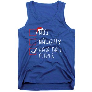 Nice Naughty Gaga Ball Player List Christmas Santa Claus Gift Tank Top