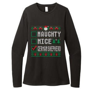 Naughty Nice Ger Shepherd Christmas List Dogs Xmas Gift Womens CVC Long Sleeve Shirt