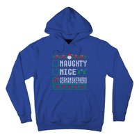 Naughty Nice Ger Shepherd Christmas List Dogs Xmas Gift Hoodie