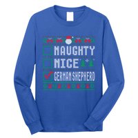 Naughty Nice Ger Shepherd Christmas List Dogs Xmas Gift Long Sleeve Shirt