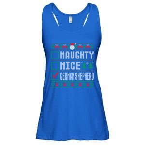 Naughty Nice Ger Shepherd Christmas List Dogs Xmas Gift Ladies Essential Flowy Tank