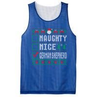 Naughty Nice Ger Shepherd Christmas List Dogs Xmas Gift Mesh Reversible Basketball Jersey Tank