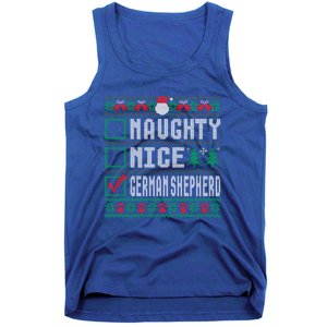 Naughty Nice Ger Shepherd Christmas List Dogs Xmas Gift Tank Top