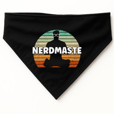Nerdmaste Nerd Geek Yoga Gamer Fun Cute Hipster Retro Sunset USA-Made Doggie Bandana