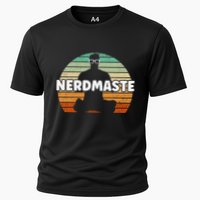 Nerdmaste Nerd Geek Yoga Gamer Fun Cute Hipster Retro Sunset Cooling Performance Crew T-Shirt