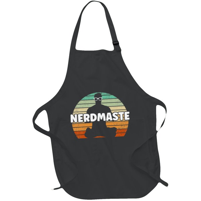 Nerdmaste Nerd Geek Yoga Gamer Fun Cute Hipster Retro Sunset Apron