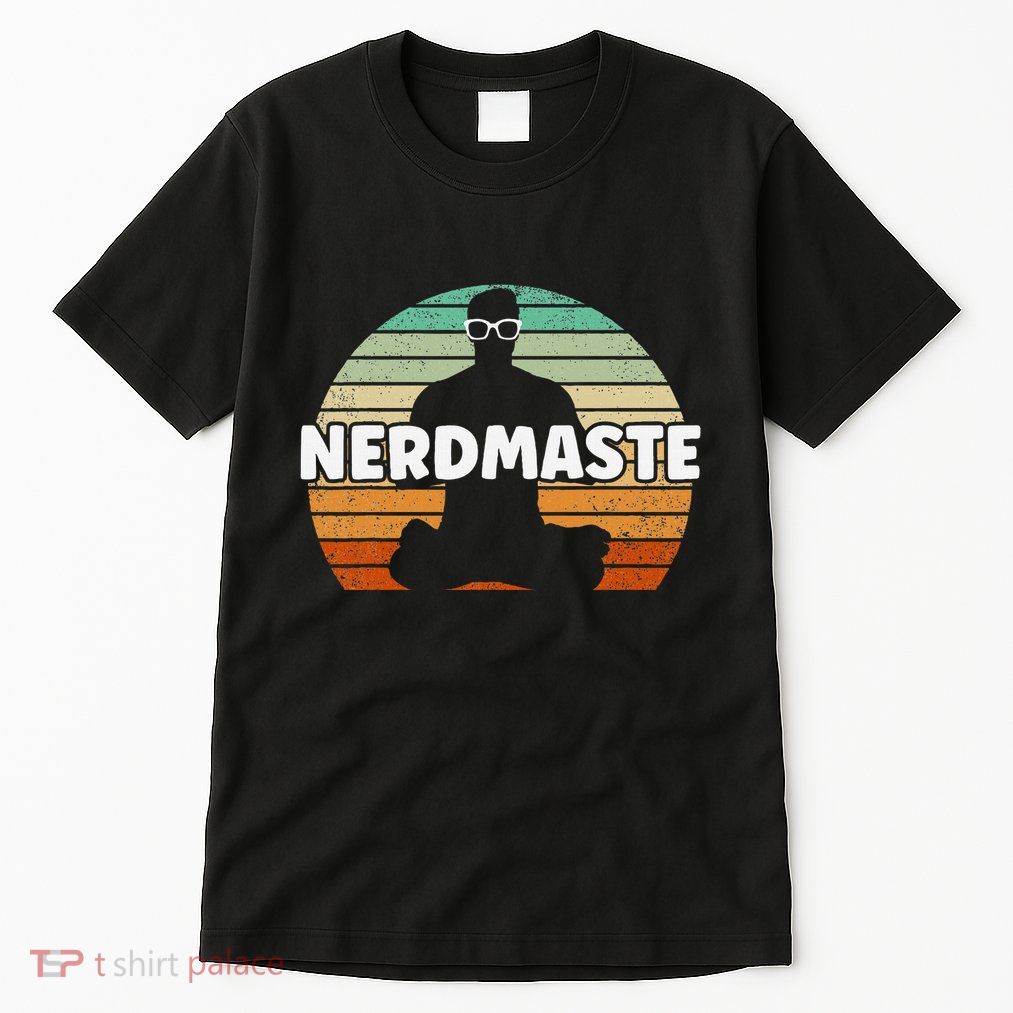 Nerdmaste Nerd Geek Yoga Gamer Fun Cute Hipster Retro Sunset Tall T-Shirt