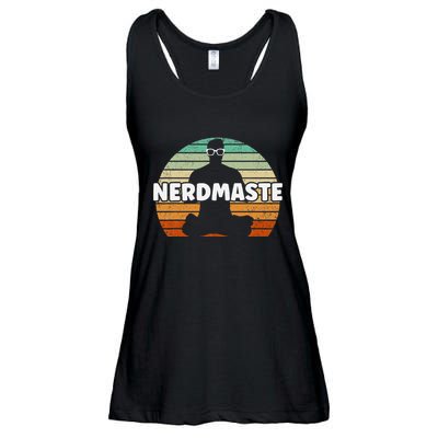 Nerdmaste Nerd Geek Yoga Gamer Fun Cute Hipster Retro Sunset Ladies Essential Flowy Tank