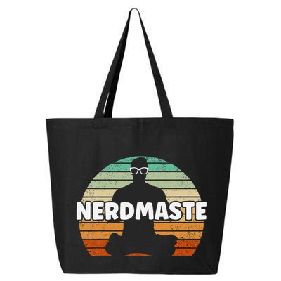 Nerdmaste Nerd Geek Yoga Gamer Fun Cute Hipster Retro Sunset 25L Jumbo Tote