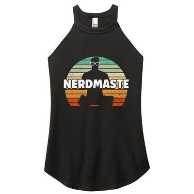 Nerdmaste Nerd Geek Yoga Gamer Fun Cute Hipster Retro Sunset Women's Perfect Tri Rocker Tank