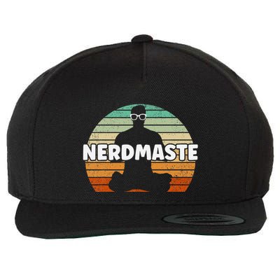 Nerdmaste Nerd Geek Yoga Gamer Fun Cute Hipster Retro Sunset Wool Snapback Cap