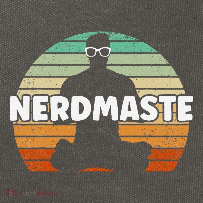 Nerdmaste Nerd Geek Yoga Gamer Fun Cute Hipster Retro Sunset Cotton Canvas Backpack