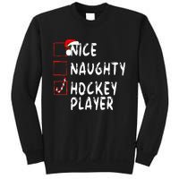 Nice Naughty Hockey Player Christmas Santa Claus Sweatshirt