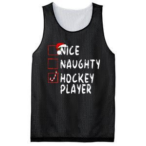 Nice Naughty Hockey Player Christmas Santa Claus Mesh Reversible Basketball Jersey Tank