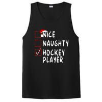 Nice Naughty Hockey Player Christmas Santa Claus PosiCharge Competitor Tank