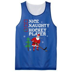 Nice Naughty Hockey Player List Christmas Santa Gift Mesh Reversible Basketball Jersey Tank