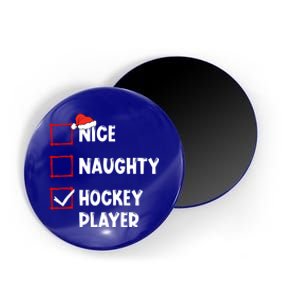 Nice Naughty Hockey Player List Christmas Santa Claus Gift Magnet