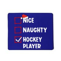 Nice Naughty Hockey Player List Christmas Santa Claus Gift Mousepad